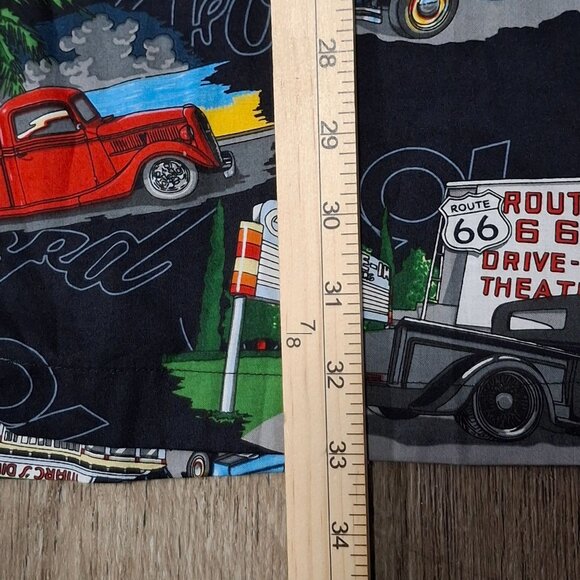 David Carey Originals Mens Route 66 Hawaiian Shirt 3Xl Retro Cars Short Sleeve - Picture 6 of 6